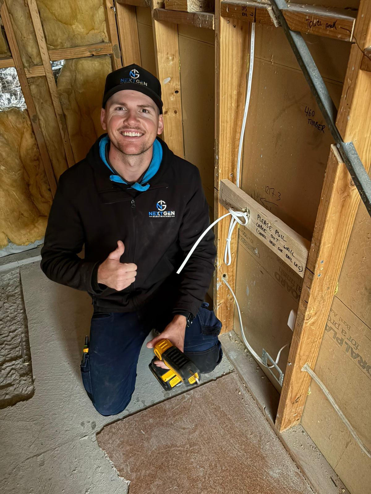 Renovation electrical work in progress